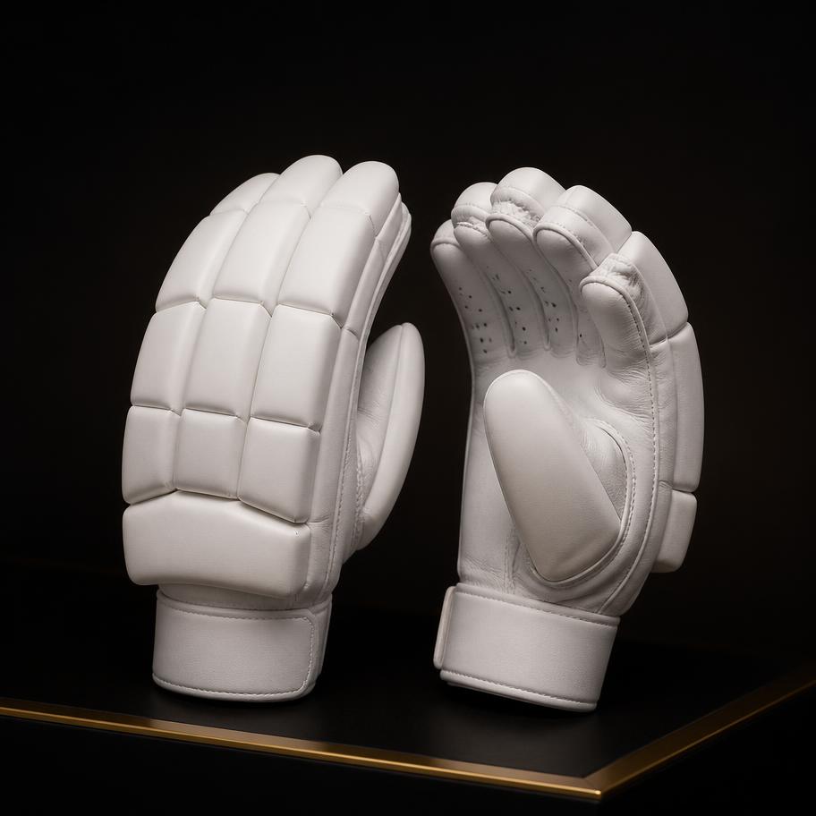 Unbranded cricket batting gloves in QNY08 studio lighting